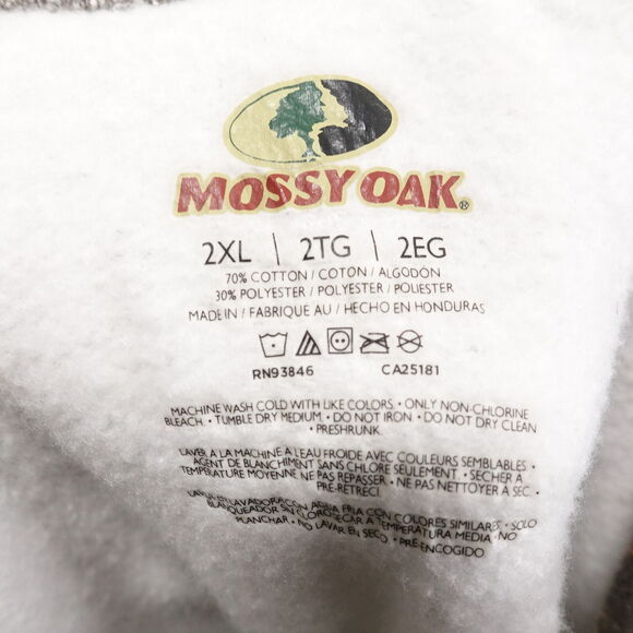 MOSSY OAK CAMO CAMOUFLAGE PULLOVER HOODIE MENS SIZE 2XL XXL - Picture 6 of 6